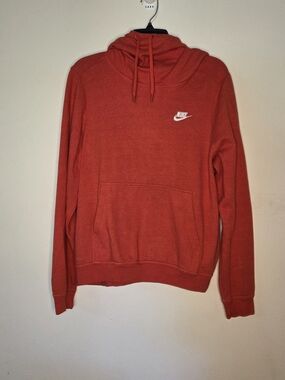 Nike Coral Pullover Hoodie with White Logo